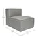 Flash Furniture Bridgetown Luxury Modular Sectional Sofa, Armless Center Seat, Gray IS-IT2231-MC-GRY-GG - alternate 10